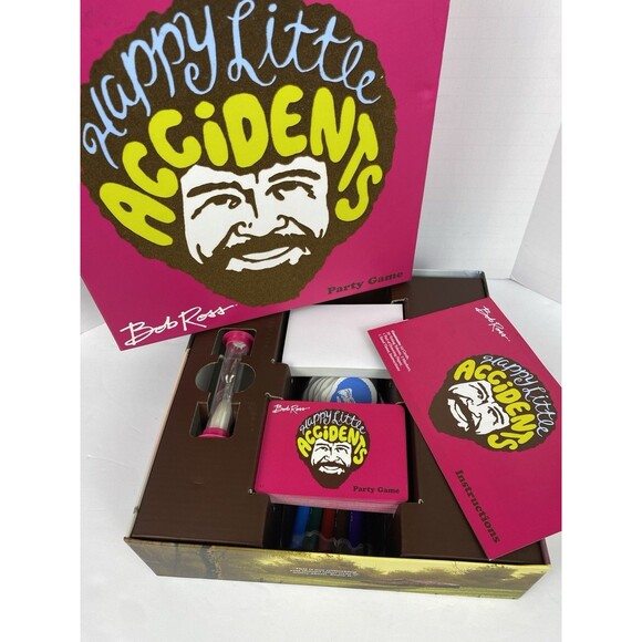 Bob Ross HAPPY LITTLE ACCIDENTS Drawing Party Game Ages 10+ BRAND NEW (2018) - Picture 7 of 16